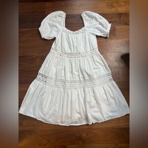 Hale Bob Mexicana White Lace Cotton Dress